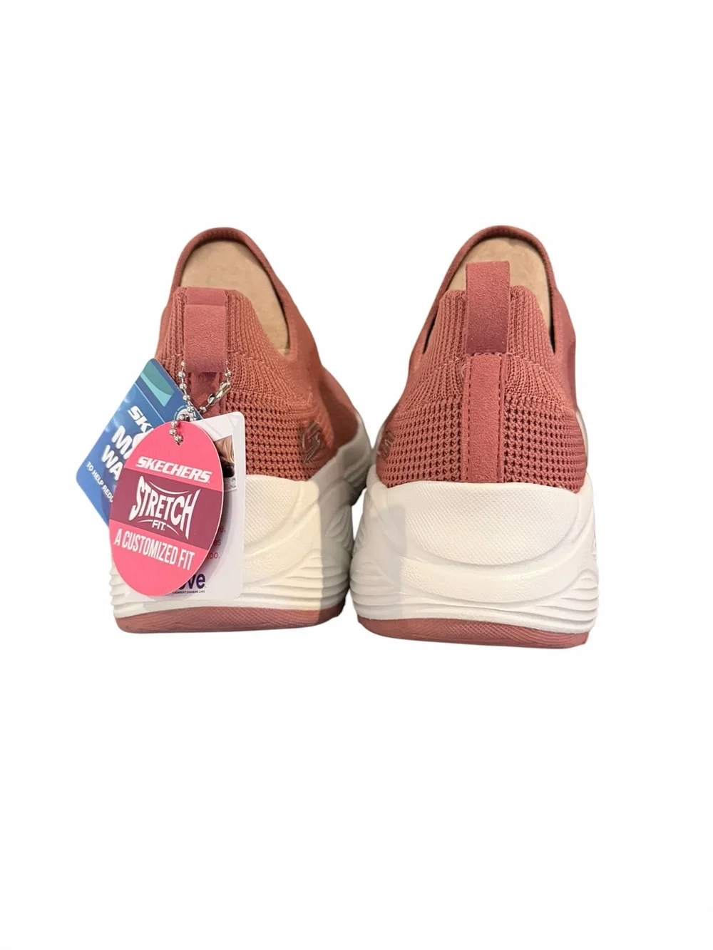 Skechers Stretch Fit Knit Sneakers Dusty Rose Women’s Walking Shoes NWT